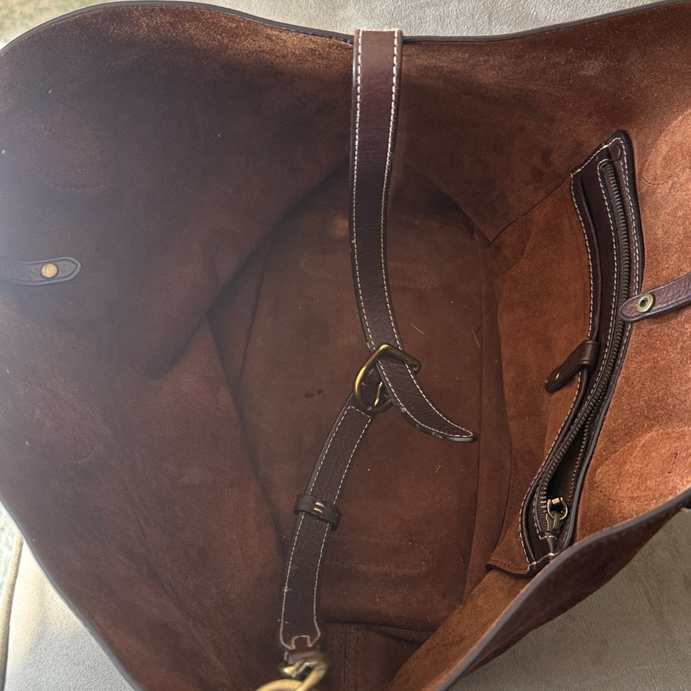 Ralph Lauren Suede Bellport Tote - Picture 5 of 7